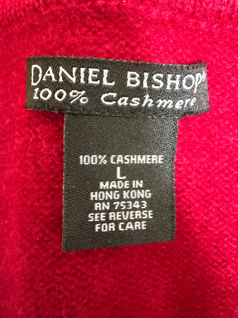Daniel Bishop Red Cashmere Zip-Up Hooded Sweater - Picture 3 of 3